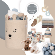 Koš na hračky Premium Bouclé se šňůrkou 43 l Sipo