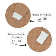 Kojenecký overal na spaní Dot brown hnědá Esito