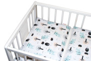 3-dílná sada Mantinel s povlečením Srnečci bílá 120x90 cm Baby Nellys 