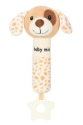 Dětská pískací plyšová hračka Baby Mix pes hnědý