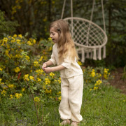 Dětské mušelínové kalhoty Luca Cream Esito