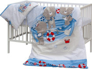 Dětská postýlka s kompletní výbavou, 120 x 60 cm, Raty Scarlett