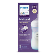 Láhev Natural Philips Avent Response 260 ml, 1 m+ Modrá