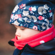 Dětské softshellové rukavice Lišky - tmavě modrá Wamu