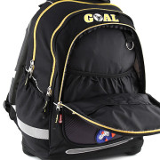 Školní batoh Goal - Černý - zlaté zipy I.