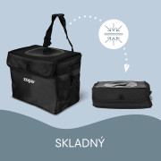 Odpadkový koš do auta vodotěsný s víkem black Zopa