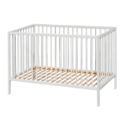 Postýlka dřevěná Nela White Wood 120 x 60 cm Petite & Mars