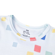 Body tenké tričko TISK KR Outlast®UV 50+ bleděmodrá kostičky 