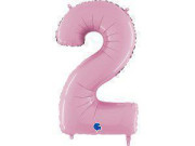 Fóliový balónek pastel růžová 66 cm číslice