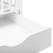 Dětská postýlka se stahovací bočnicí a šuplíkem bílá New Baby Lilly 