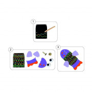 Djeco Pohyblivá vyškrabávací - duhová zvířátka