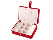 Malá šperkovnice s mašličkou semiš 11x16x5,5cm