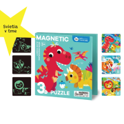 Magnetické svítící puzzle 3v1 Dinosauři Jarmelo