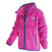 Mikina dětská chlupatá se stojáčkem, Pidilidi fuchsia
