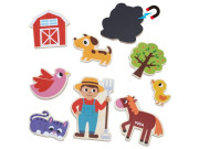 Dřevěné magnety 20 ks domácí zvířátka Viga
