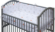 Dětská postýlka s kompletní výbavou120 x 60 cm šedá Labra Scarlett 