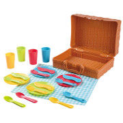 Piknikový košík se sadou nádobí plast 22 ks 