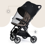 Uni síťka proti hmyzu & sluneční clona na kočárek 2 v 1 Sipo