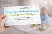 Tištěný dárkový poukaz Nejbaby "Na výbavu nového šéfa domácnosti"