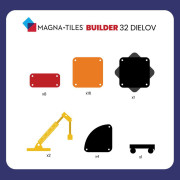 Magnetická stavebnice Builder 32 dílů