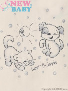 Kojenecké dupačky New Baby Kamarádi smetanové