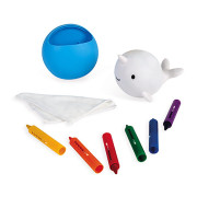 Kreslení ve vaně Velryba s barvičkami Janod