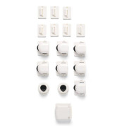 Magnetické uzávěry skříněk 8 ks + 2 klíče White
