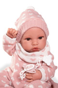 Realistická panenka miminko s celovinylovým tělem 42 cm Erika 50418 Antonio Juan