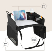 Skládací stolek do auta s kapsou na tablet černý Sipo