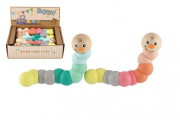 Červ/housenka kloubový dřevo 16 cm