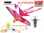 R/C Go Go Bird 18 cm na baterie létající s USB 2,4GHz fialový