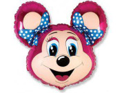 Baby mouse růžová 27"/68 cm fóliový balónek
