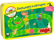 Mini hra pro děti Žebříky v džungli magnetická v kovové krabici Haba