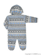 Zimní kojenecká kombinéza Baby Service Etnik zima šedo-modrá