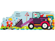 Tvarované leporelo se zvuky - Na stavbě