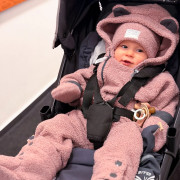 Rostoucí zimní kombinéza Teddy fleece double Cyclamen pink Esito