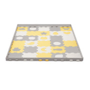 Podložka pěnová puzzle Luno Shapes KINDERKRAFT SELECT 185 x 165 cm Yellow, 30 ks, Premium