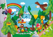 Dřevěná knížka s puzzle Dobrodružství Vilac