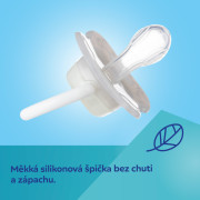 Dudlík svítící silikonový symetrický Love Mum & Dad 6 - 18 m, 2 ks Canpol babies