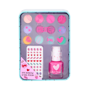 Sada - oční stíny a lak na nehty v plechové dóze