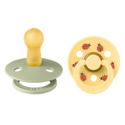 Colour Ladybug dudlíky z přírodního kaučuku 2 ks 6 - 18 m Bibs