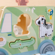 Dřevěná vkládačka Zvířátka Safari auto 9 ks Tooky Toy