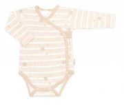 Zavinovací body, polodupačky + rukavičky zdarma, 3D, Baby Star - beige Baby Nellys