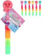 Glamour zvýrazňovač 18 cm pětibarevný chobotnice