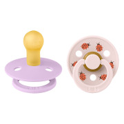 Colour Ladybug dudlíky z přírodního kaučuku 2 ks 0 - 6 m Bibs