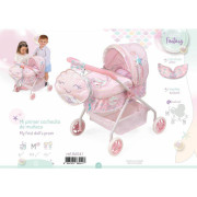 Kočárek pro panenky s batůžkem a doplňky DeCuevas - Ocean Fantasy