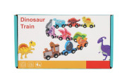 Vlak/Vláček s vagóny dinosaurus na magnety 10 ks dřevo