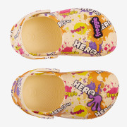 Dětské nazouváky clogsy žluté Hero + amulet Little Frog Coqui