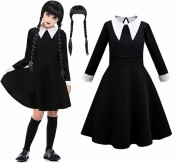 Dětský kostým Wednesday classic s parukou
