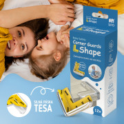 Ochrana rohů a hran transparentní L-profil sada 12ks Sipo